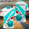 BlueJoses Bowling And Pins Ribbon Pattern Customized Name, Team Name 3D Shirt (4 Colors)