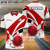 BlueJoses Bowling And Pins Ribbon Pattern Customized Name, Team Name 3D Shirt (4 Colors)