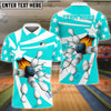 BlueJose Bowling And Pins Star Pattern Customized Name 3D Shirt (5 Colors)