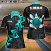 BlueJoses Bowling And Pins Fallen Leaves Pattern Customized Name 3D Shirt for Women (4 Colors)