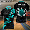 BlueJose Bowling And Pins Fallen Leaves Pattern Customized Name 3D Shirt (4 Colors)