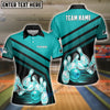 BlueJoses Bowling And Pins Windmill Pattern Customized Name 3D Shirt for Women (5 Colors)