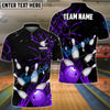 BlueJoses Bowling And Pins Break Glass Pattern Customized Name 3D Shirt (5 Colors)