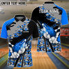 BlueJoses Bowling And Pins Runway Customized Name 3D Shirt (4 Colors)