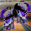 BlueJoses Bowling And Pins Runway Customized Name 3D Shirt (4 Colors)