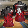 BlueJoses Bowling Player Pattern Personalized Name, Team Name 3D Shirt