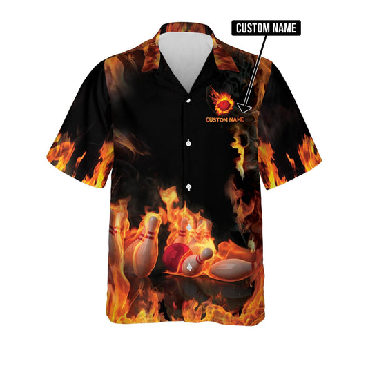 BlueJose Bowling Champion Personalized Name Hawaiian Shirt