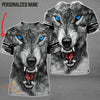 BlueJose White Wolf Shirts Personalized 3D Design All Over Printed