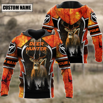 BlueJose Personalized Deer Hunting Hunter Orange Camo 3D Shirts