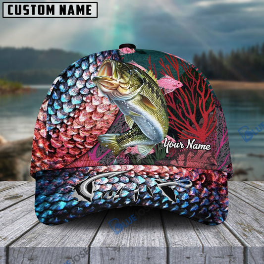 BlueJose Personalized Bass Fishing Colorful Cap