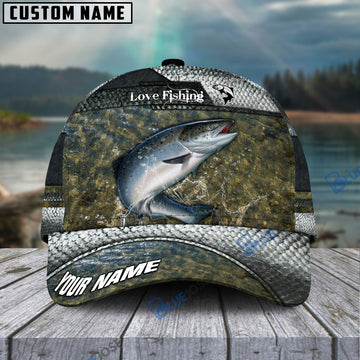 BlueJose Salmon Fish Love Fishing Personalized Cap