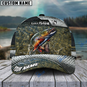 BlueJose Trout Fish Love Fishing Personalized Cap