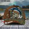 BlueJose Fishing Leather Pattern Personalized Cap (Bass, Striped Bass, Catfish, Trout, Crappie, Salmon, Walleye, Pike)