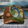 BlueJose Personalized Fishing Brown Cap (Bass, Striped Bass, Catfish, Trout, Crappie, Salmon, Walleye, Pike)