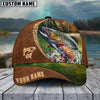 BlueJose Personalized Fishing Brown Cap (Bass, Striped Bass, Catfish, Trout, Crappie, Salmon, Walleye, Pike)