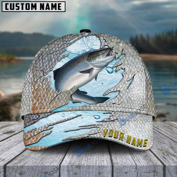 BlueJose Salmon Fish Cool Fishing Personalized Cap