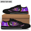 BlueJose Purple Billiard Personalized Name Low Top Shoes