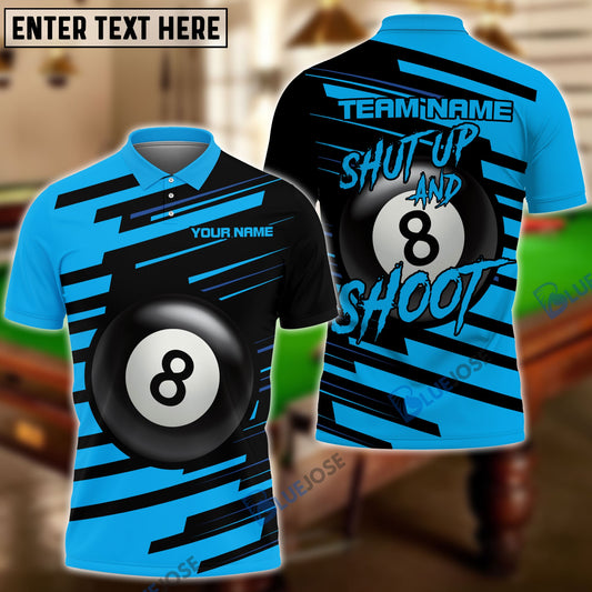 BlueJose Billiards Shut Up & Shoot Personalized 3D Shirt