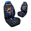 BlueJose Billiard 8 Colors Personalized Name Car Seat Covers Universal Fit (2Pcs)