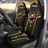 BlueJose Billiard 8 Colors Personalized Name Car Seat Covers Universal Fit (2Pcs)