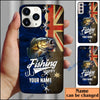 BlueJose Bass Fishing Blue Flag Personalized Name Phone Case (USA, CA, AU)