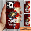 BlueJose Bass Fishing Red Flag Personalized Name Phone Case (USA, CA, AU)