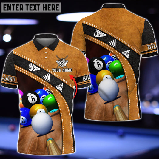 BlueJose Billiard Brown N Black Personalized Name Shirt