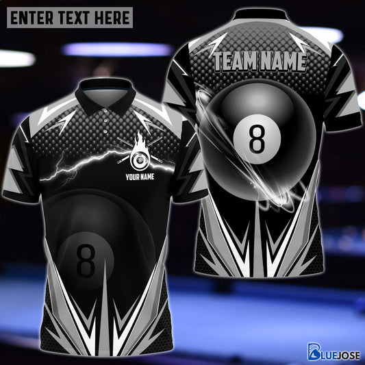 BlueJose Gray Billiard Personalized Name, Team Name Unisex Shirt