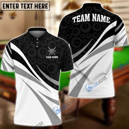 BlueJose Billiards Ribbon Personalized Name, Team Name Shirt