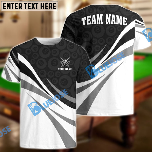 BlueJose Billiards Ribbon Personalized Name, Team Name Shirt – Blue Jose