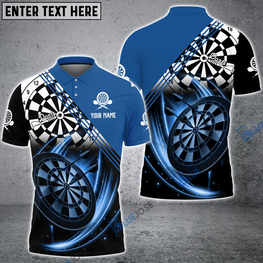 BlueJose Darts Blue Personalized Name 3D Shirt