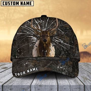 BlueJose Elk Hunting Broken Pattern Personalized Cap