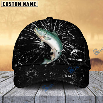 BlueJose Personalized Salmon Fishing Broken Glass Cap