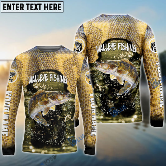 BlueJose Walleye Fishing Skin Custom Long Sleeve Performance Fishing Long Sleeves