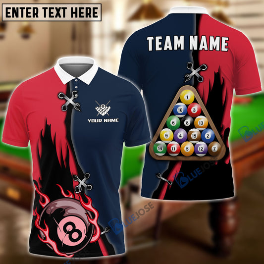 BlueJose Billiards Unique Nave Personalized Name, Team Name Shirt