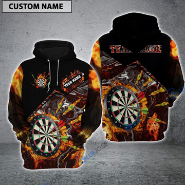 BlueJose Dart Fire Personalized Name, Team Name 3D Hoodie