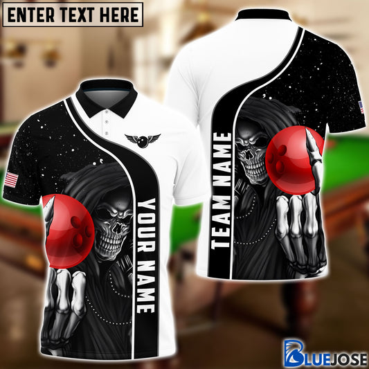 BlueJoses Bowling And Reaper Customized Name 3D Shirt