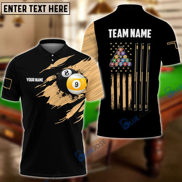 BlueJose Billiards Golden Personalized Shirt For Ronnie