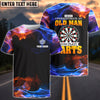 BlueJose Never Underestimate An Old Man Who Play Darts Personalized Name 3D Shirt