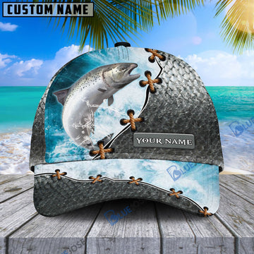 BlueJose Custom Name Simon Fishing Happiness Cap