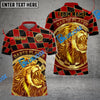 BlueJose Darts Lion Caro Pattern Personalized Name, Team Name 3D Shirt (4 Colors)