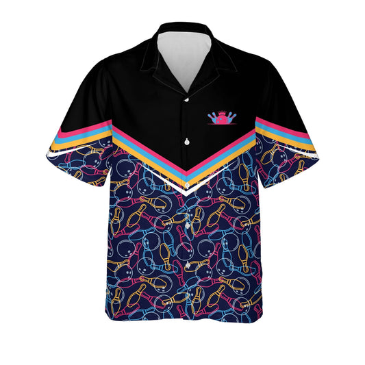BlueJose Bowling Pattern Personalized Name Hawaiian Shirt