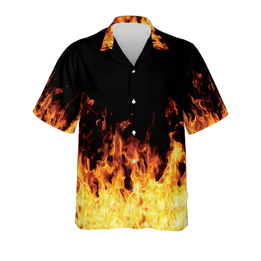 BlueJoses Bowling Flame Personalized Name Hawaiian Shirt