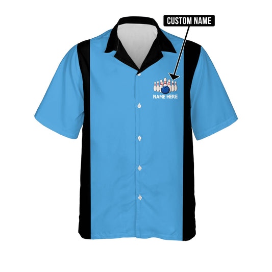 BlueJose Girls Only Want Guys with Bowling Skills Personalized Name Hawaiian Shirt