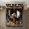 Bluejose Moose Hunting Forest All Over Printed Bedding Set