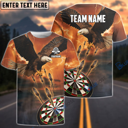 BlueJose Dartboard Eagle Personalized Name, Team Name 3D Shirt