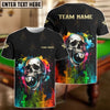 BlueJose Billiards Colorful Skull Personalized Name, Team Name Unisex Shirt