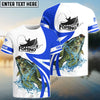 Bluejose Crappie Fishing Personalized White Blue Crappie Fishing 3D Shirt