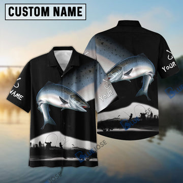 BlueJose Chinook Salmon Fishing Customize Name 3D Shirt