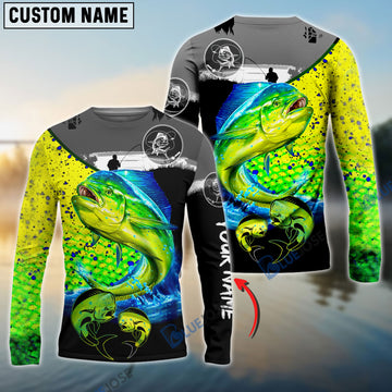 BlueJose Mahi Mahi Fishing Customize Name 3D Shirts